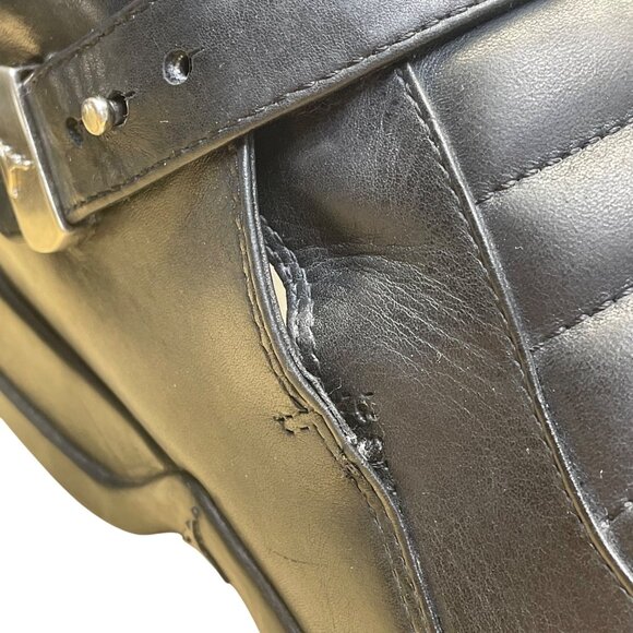 Air Jordan Men’s Black Leather Mid-Top Strapped Two3 Da’Catti Biker Boots Sz 12 - Picture 10 of 14